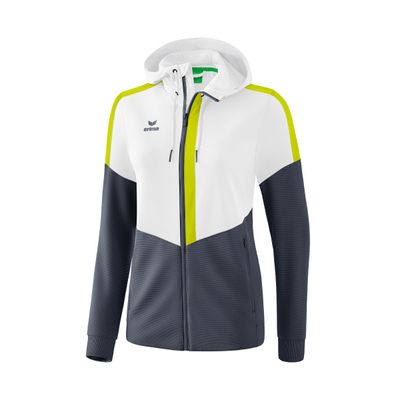 Squad trainingsjack met capuchon Dames | wit/slate grey/lime | 1032065