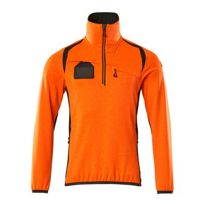 Mascot Accelerate Safe Fleecetrui met korte rits | 19303-316 | 1418-hi-vis oranje/donkerantraciet Mascot Accelerate Safe Fleecetrui met korte rits | 19303-316 | 1418-hi-vis oranje/donkerantraciet