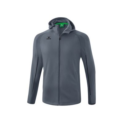 Foto van ERIMA LIGA STAR trainingsjack met capuchon Unisex | slate grey/zwart | 1032330