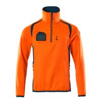 Mascot Accelerate Safe Fleecetrui met korte rits | 19303-316 | 1444-hi-vis oranje/donkerpetrol