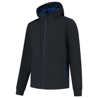 Foto van Softshell Capuchon Accent | marine/korenblauw | 402705-0111 | TRICORP WORKWEAR
