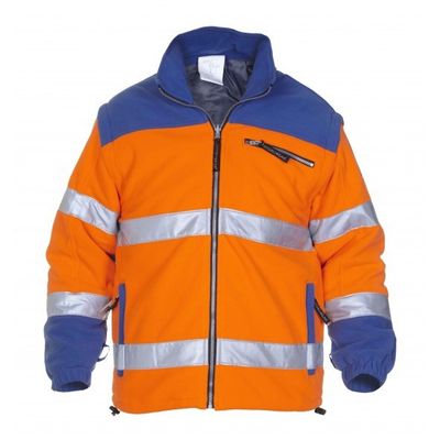 Foto van Hydrowear Fulda fleecejack EN471 | 04026009F-1411 | oranje/korenblauw