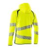 Afbeelding van Mascot Accelerate Safe Capuchontrui met rits | 19284-781 | 1744-hi-vis geel/donkerpetrol