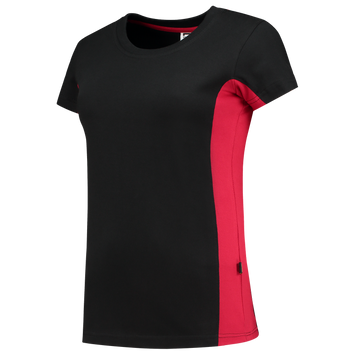 Foto van T-shirt Bicolor Dames | zwart/rood | 102003-0902 | TRICORP WORKWEAR