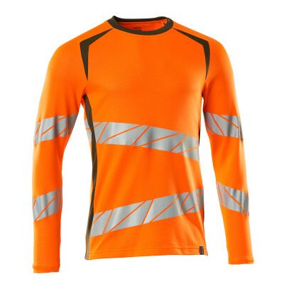 Foto van Mascot Accelerate Safe T-shirt, met lange mouwen | 19081-771 | 1433-hi-vis oranje/mosgroen