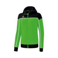 Erima Change trainingsjack met capuchon dames, green/zwart/wit, 1032312