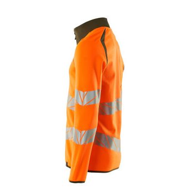 Foto van Mascot Accelerate Safe Sweatshirt met rits | 19184-781 | 1433-hi-vis oranje/mosgroen