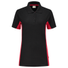 Afbeelding van Poloshirt Bicolor Dames | zwart/rood | 202003-0902 | TRICORP WORKWEAR