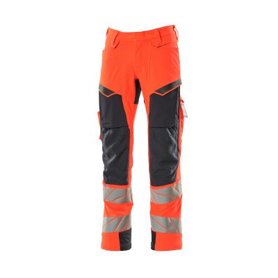 Foto van Mascot Accelerate Safe Broek met kniezakken | 19079-511 | 22210-hi-vis rood/donkermarine