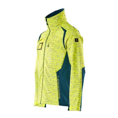 Foto van Mascot Accelerate Safe Softshell jas | 19202-291 | 1744-hi-vis geel/donkerpetrol