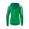 Afbeelding van Liga 2.0 trainingsjack met capuchon Dames | smaragd/evergreen/wit | 1071853