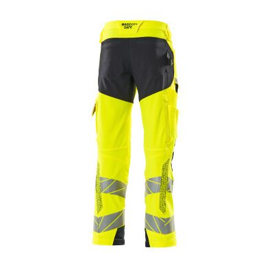 Foto van Mascot Accelerate Safe Broek met kniezakken | 19079-511 | 17010-hi-vis geel/donkermarine