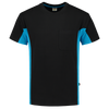 Afbeelding van T-shirt Bicolor Borstzak | zwart/turkoois | 102002-0987 | TRICORP WORKWEAR