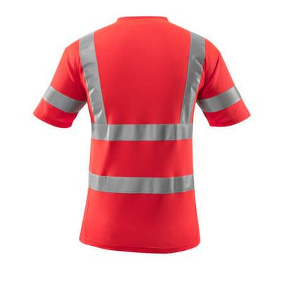 Foto van T-shirt, V-hals, klasse 2 | 18282-995 | 0222-hi-vis rood