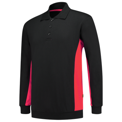 Foto van Polosweater Bicolor | zwart/rood | 302003-0902 | TRICORP WORKWEAR
