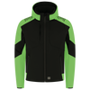 Afbeelding van Softshell Capuchon Bicolor Redefined | zwart/limegroen | 406118-0937 | TRICORP WORKWEAR