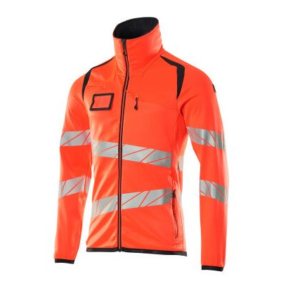 Foto van Mascot Accelerate Safe Fleecetrui met rits | 19103-315 | 22210-hi-vis rood/donkermarine