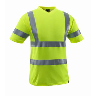 Foto van T-shirt, V-hals, klasse 2 | 18282-995 | 017-hi-vis geel