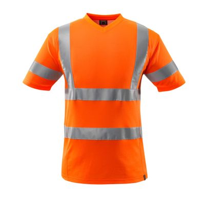T-shirt, V-hals, klasse 2 | 18282-995 | 014-hi-vis oranje