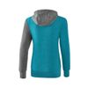 Afbeelding van 5-C sweatshirt met capuchon Dames | oriental blue melange/grey melange/wit | 1071915