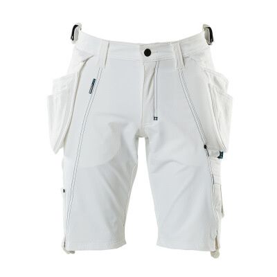 Shorts, afneembare spijkerzakken,stretch | 17149-311 | 06-wit