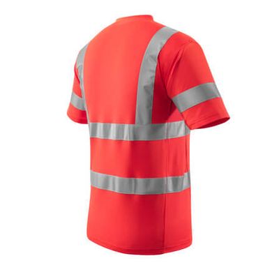 Foto van T-shirt, V-hals, klasse 2 | 18282-995 | 0222-hi-vis rood