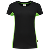 Afbeelding van T-shirt Bicolor Dames | zwart/limegroen | 102003-0937 | TRICORP WORKWEAR