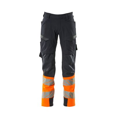 Mascot Accelerate Safe Broek met dijbeenzakken | 19379-510 | 01014-donkermarine/hi-vis oranje Mascot Accelerate Safe Broek met dijbeenzakken | 19379-510 | 01014-donkermarine/hi-vis oranje