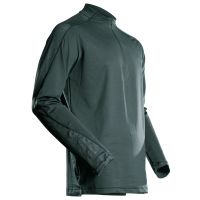 Mascot Customized T-shirt, long-sleeved, with half zip | 22681-618 | 34-bosgroen