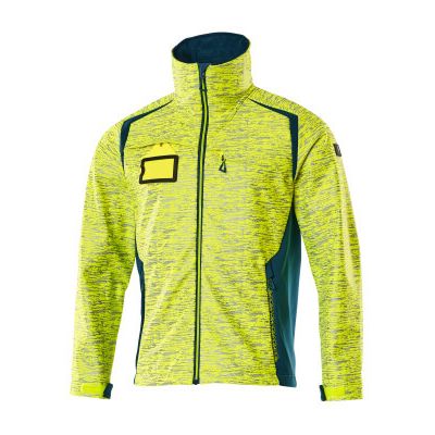 Foto van Mascot Accelerate Safe Softshell jas | 19202-291 | 1744-hi-vis geel/donkerpetrol