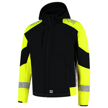 Foto van Softshell Capuchon Reflective Redefined | zwart/fluorgeel | 406111-0917 | TRICORP WORKWEAR