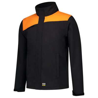 Foto van Softshell Bicolor Naden | zwart/oranje | 402021-0998 | TRICORP WORKWEAR