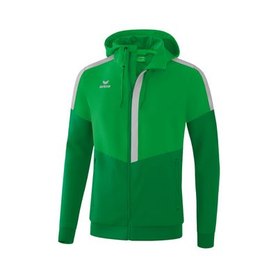 Squad tracktop jack met capuchon | fern green/smaragd/ silver grey | 1032008