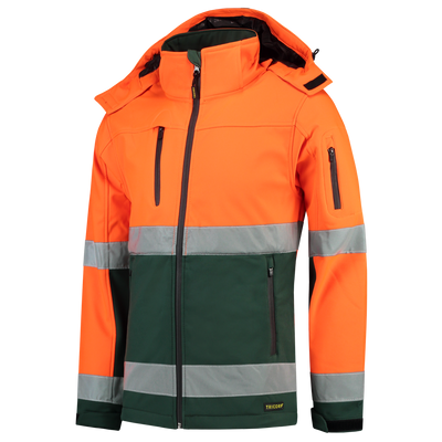 Foto van Softshell ISO20471 Bicolor | fluororanje/groen | 403007-1403 | TRICORP SAFETY