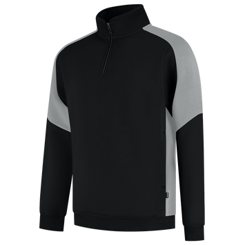 Foto van Zip Sweater Bicolor Redefined | zwart/grijs | 306111-09 | TRICORP WORKWEAR