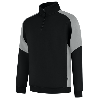 Foto van Zip Sweater Bicolor Redefined | zwart/grijs | 306111-09 | TRICORP WORKWEAR