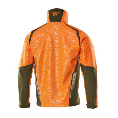 Foto van Mascot Accelerate Safe Softshell jas | 19202-291 | 1433-hi-vis oranje/mosgroen