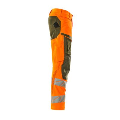 Foto van Mascot Accelerate Safe Broek met kniezakken | 19079-511 | 1433-hi-vis oranje/mosgroen