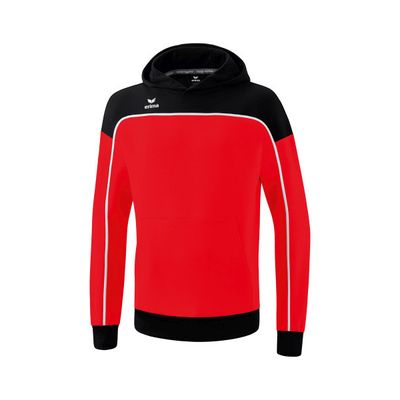 Erima Change sweatshirt met capuchon heren, rood/zwart/wit, 1072301