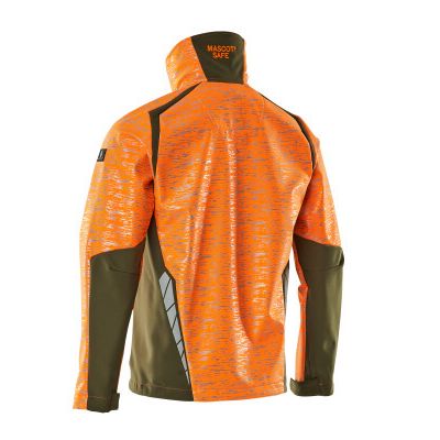 Foto van Mascot Accelerate Safe Softshell jas | 19202-291 | 1433-hi-vis oranje/mosgroen