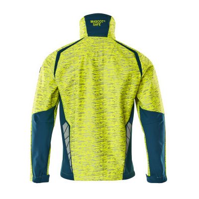 Foto van Mascot Accelerate Safe Softshell jas | 19202-291 | 1744-hi-vis geel/donkerpetrol