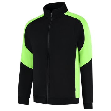 Foto van Sweatvest Bicolor Redefined Dames | zwart/limegroen | 306122-0937 | TRICORP WORKWEAR