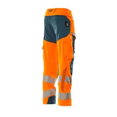 Foto van Mascot Accelerate Safe Broek met kniezakken | 19079-511 | 1444-hi-vis oranje/donkerpetrol