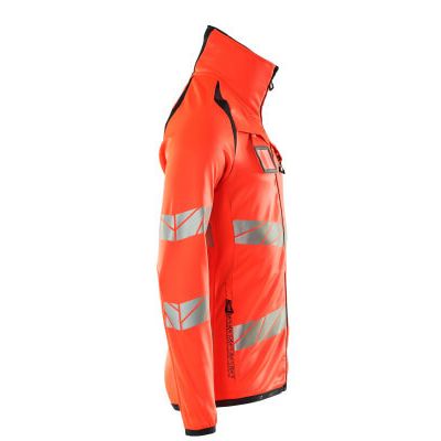 Foto van Mascot Accelerate Safe Fleecetrui met rits | 19103-315 | 22210-hi-vis rood/donkermarine