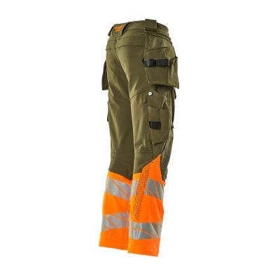 Foto van Mascot Accelerate Safe Broek met spijkerzakken | 19131-711 | 3314-mosgroen/hi-vis oranje