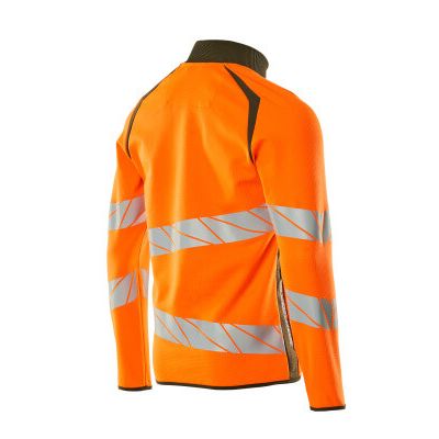 Foto van Mascot Accelerate Safe Sweatshirt met rits | 19184-781 | 1433-hi-vis oranje/mosgroen