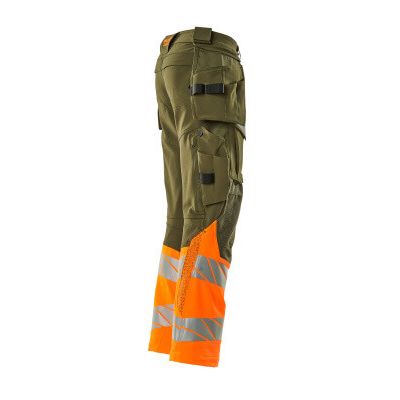 Foto van Mascot Accelerate Safe Broek met spijkerzakken | 19131-711 | 3314-mosgroen/hi-vis oranje