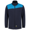 Afbeelding van Sweatvest Bicolor Naden | donkermarine/turkoois | 302014-01087 | TRICORP WORKWEAR