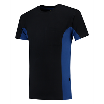 Foto van T-shirt Bicolor Borstzak | marine/korenblauw | 102002-0111 | TRICORP WORKWEAR