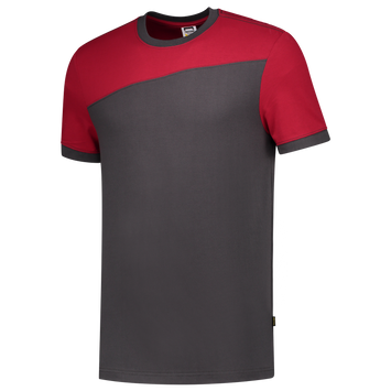 Foto van T-shirt Bicolor Naden | donkergrijs/red | 102006-1802 | TRICORP WORKWEAR